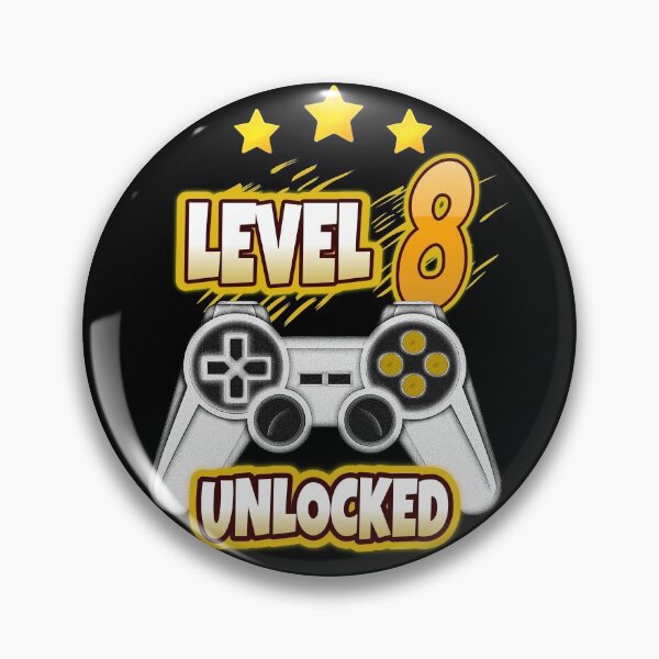 Item preview, Level 8 Unlocked. 8th Birthday Gamer Eight years old party designed and sold by jorgeurbina.