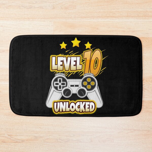 Item preview, Level 10 Unlocked. 10th Birthday Gamer Ten years old Video game party designed and sold by jorgeurbina.