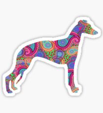 Paisley Whippet Sticker