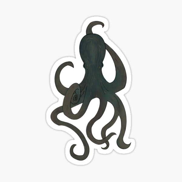 Brown Octopus Stickers Redbubble - white awsome octopus roblox