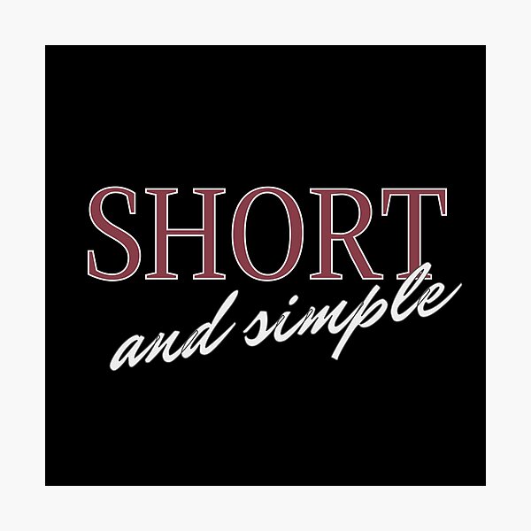 Item preview, Short and Simple designed and sold by Mandy Kay.