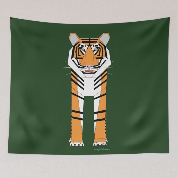 Item preview, Geometric Tiger without background designed and sold by Caseymakesart.