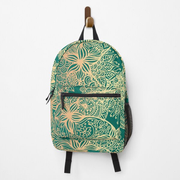 Item preview, Teal Green and Gold Mandala Patterns designed and sold by Julie Erin Designs.