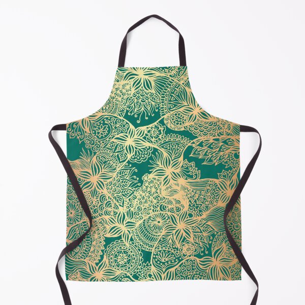 Item preview, Teal Green and Gold Mandala Patterns designed and sold by Julie Erin Designs.