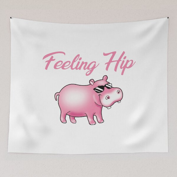 Item preview, Feeling Hip Hippopotamus Pink Hippo designed and sold by pablomendoza.