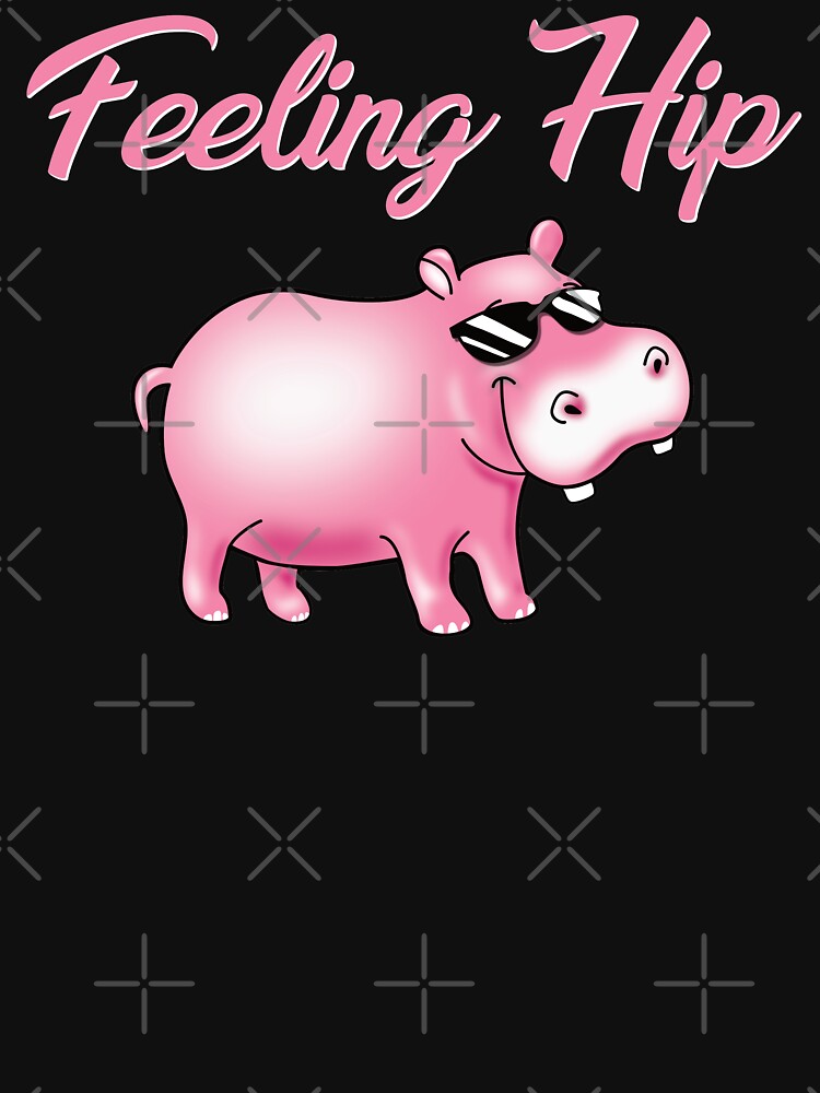 "Feeling Hip Hippopotamus Pink Hippo" T-shirt by pablomendoza