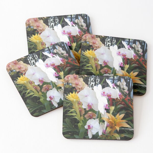 Item preview, Colorful Orchids in Front of Wrought Iron Gate designed and sold by KarenZuk.
