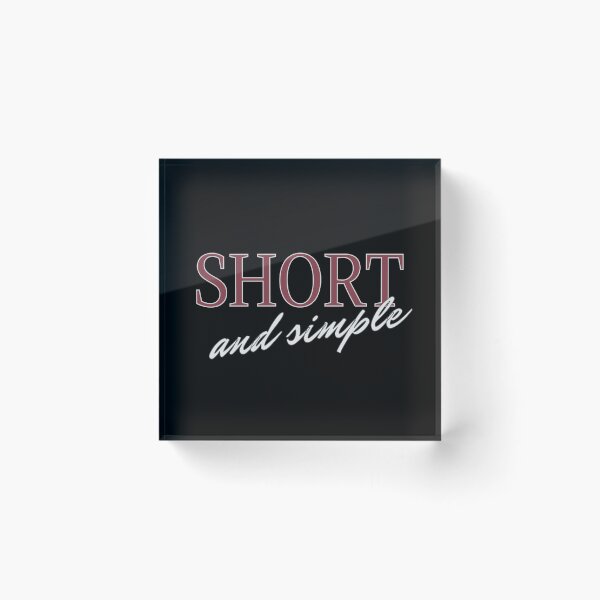 Item preview, Short and Simple designed and sold by Mandy Kay.