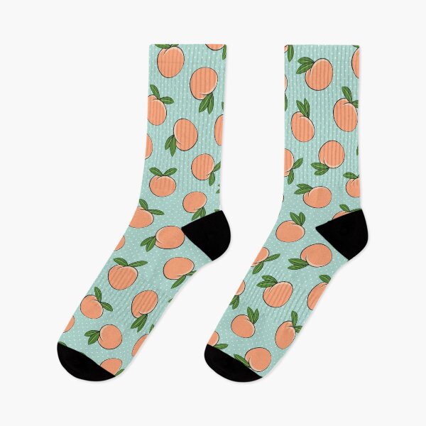Item preview, Peaches on Teal Polka Dots designed and sold by littlearrow.