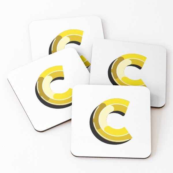 Item preview, Simplistic Yellow Alphabet Letter C Typographic Artwork designed and sold by MakiMak.