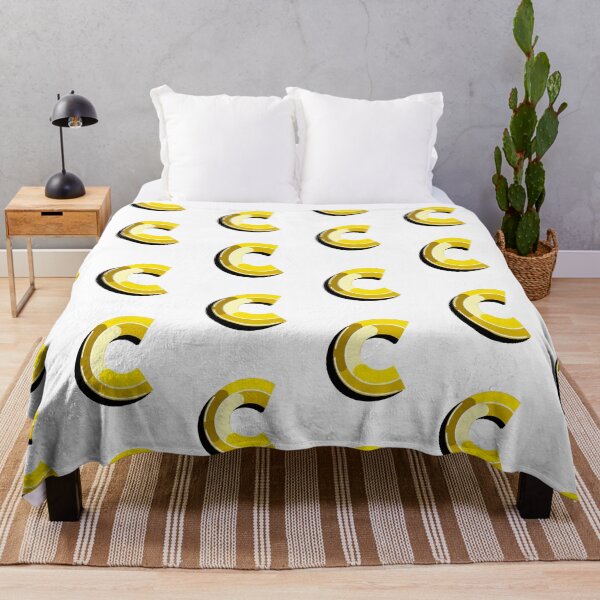 Item preview, Simplistic Yellow Alphabet Letter C Typographic Artwork designed and sold by MakiMak.