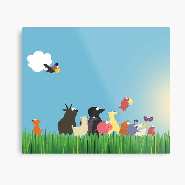 What's happening on the farm? Kids collection Metal Print