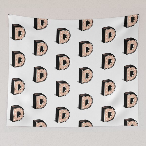 Item preview, Isometric Simplistic Alphabet Letter D Typographic Artwork designed and sold by MakiMak.
