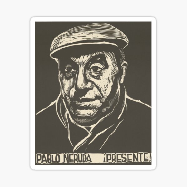 Pablo Neruda - Portrait Sticker