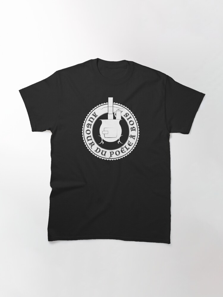 T-shirt classique 'Logo Autour du poêle à bois (blanc)' : autre vue