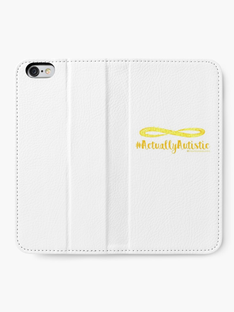 Alternate view of The Articulate Autistic Gold Infinity Logo iPhone Wallet