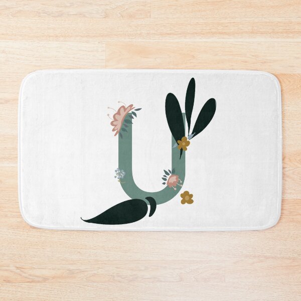 Item preview, Floral letter U designed and sold by Leshlie Guzmán.