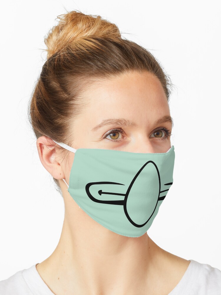 Download Squidward Face Mask By Annblebee Redbubble PSD Mockup Templates