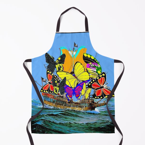 Item preview, BUTTERFLY : Abstract Psychedelic Pirate Sailing Ship designed and sold by posterbobs.