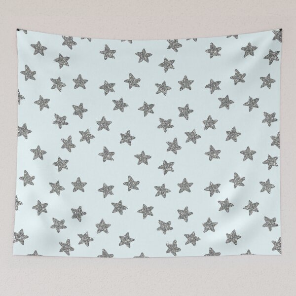 Item preview, silver glitter stars designed and sold by Abby Busis.