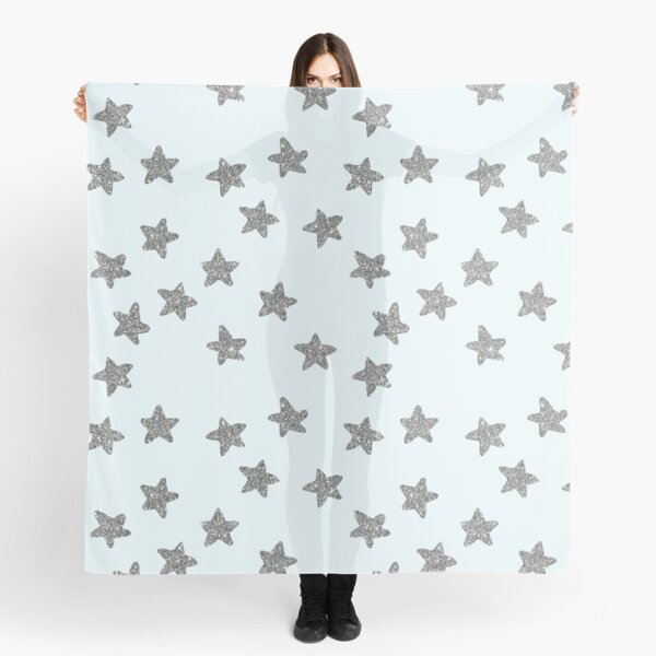 silver glitter stars Scarf
