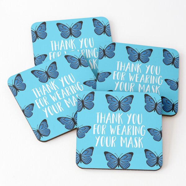 Item preview, Thank You For Wearing Your Mask Butterfly designed and sold by Sara Burgess.