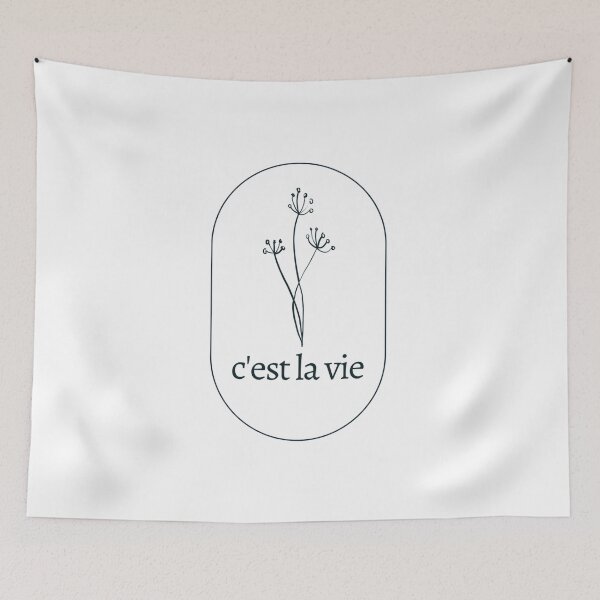 Item preview, C'est La Vie black font French quote designed and sold by linedesigns.