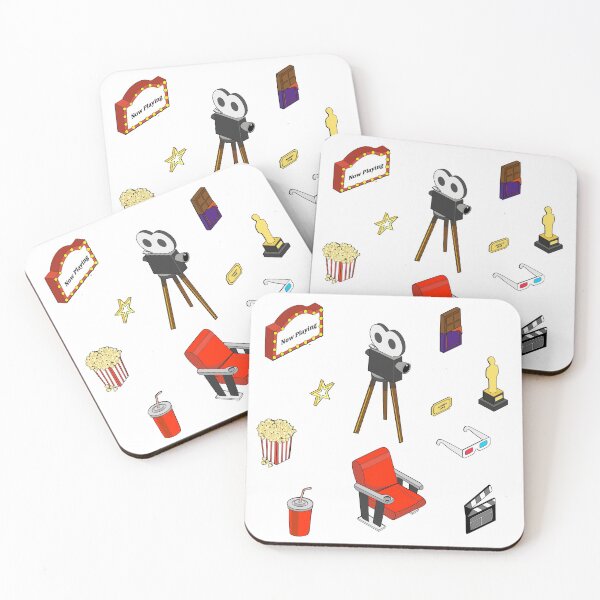 Item preview, "Screen Time Smiles: Cinema-Themed Sticker Set" designed and sold by DMZ13.