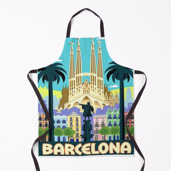 Item preview, BARCELONA SPAIN : Vintage Travel and Tourism Advertising Print designed and sold by posterbobs.