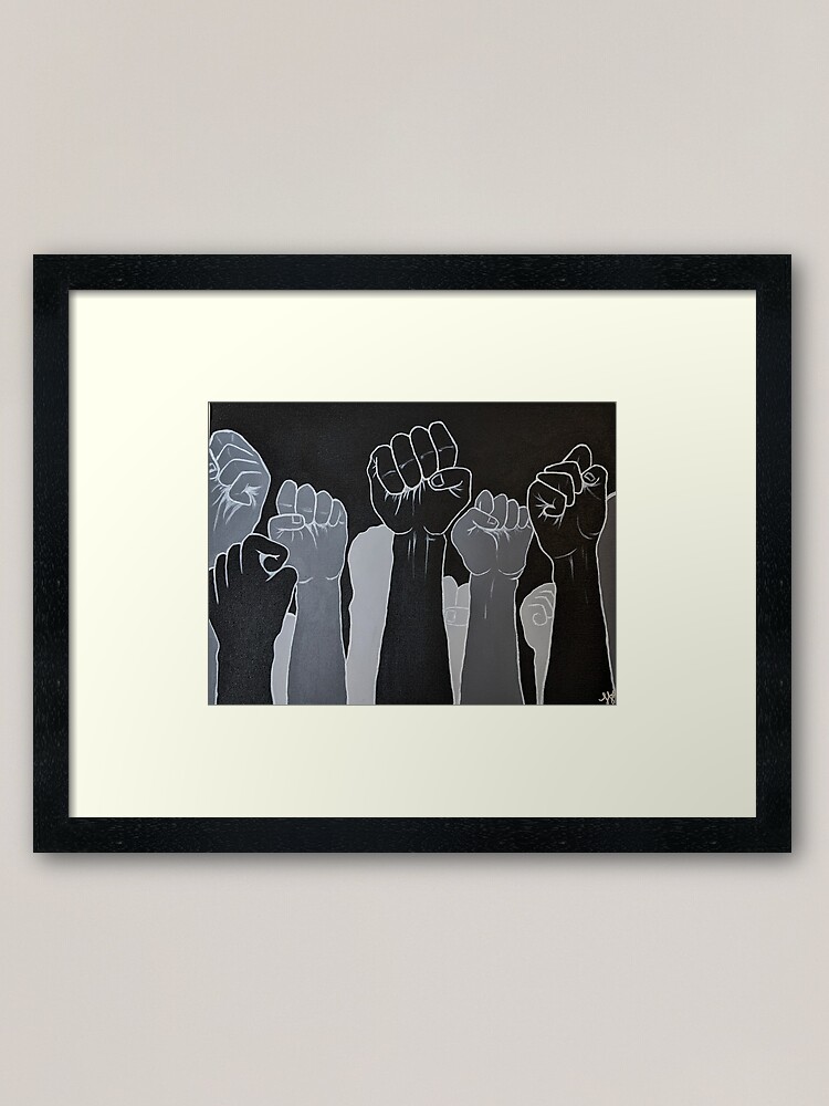 Alternate view of Fists up | Power to the people | Black lives matter Framed Art Print