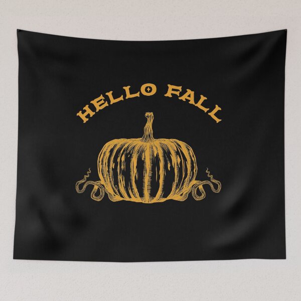 Item preview, Hello Fall Pumpkin Retro Sunset Synthwave -  designed and sold by CarpeDiemLife.
