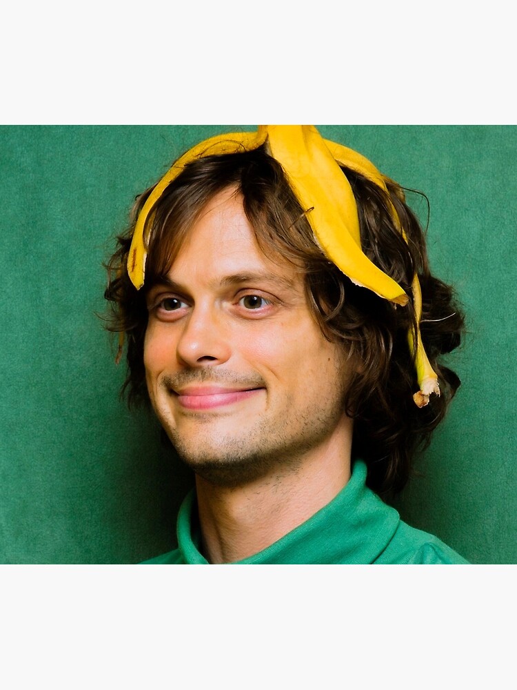 "matthew gray gubler with a banana" Throw Blanket for Sale by