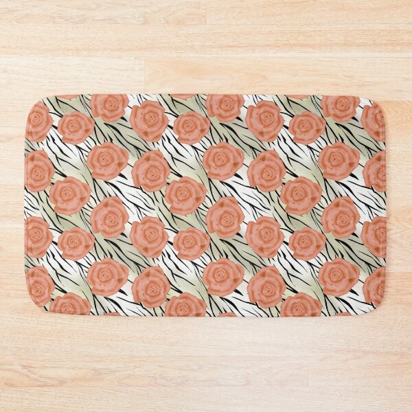 Item preview, Seamless pattern of Roses on tiger background. designed and sold by fuzzyfox.