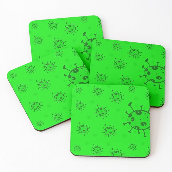 Item preview, COVID-19 Coronavirus Virus Diagram Pattern Lime Green Color designed and sold by ravishdesigns.