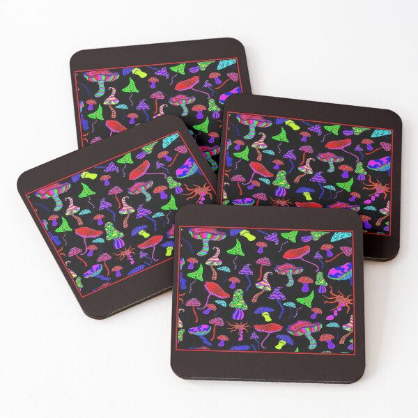 Item preview, MAGIC MUSHROOMS : Abstract Psychedlic Whimsical Print designed and sold by posterbobs.