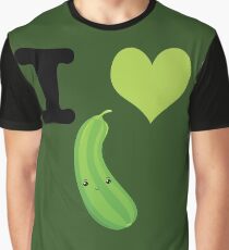 Cute Kawaii I Heart Zucchini Graphic T-Shirt