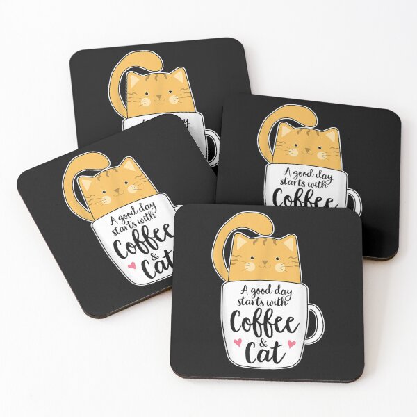 Item preview, A good day starts with coffee & cat designed and sold by HenryHansons.