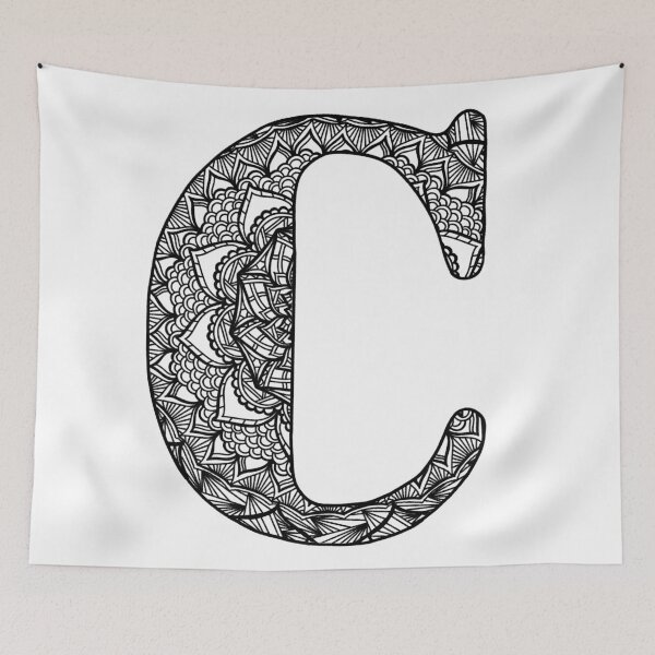 Item preview, Mandala Letter C designed and sold by lizashev.