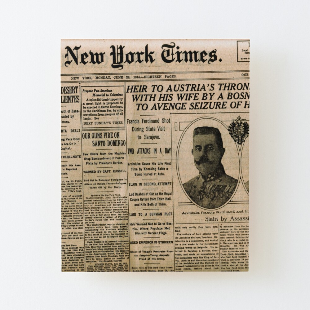 Old Newspaper, ur,mounted_print_wood_portrait_small_front,square,1000x1000