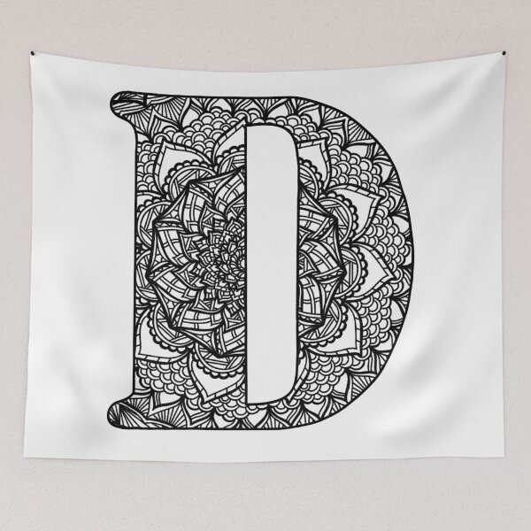 Item preview, Mandala Letter D designed and sold by lizashev.