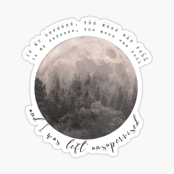 Item preview, in my defense, the moon was full & i was left unsupervised designed and sold by @ Megan Garnett Art.