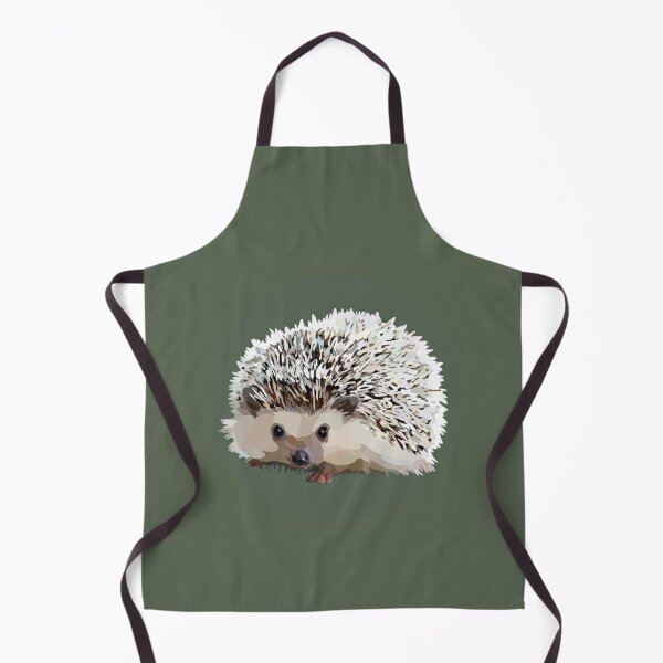 Original design on green Hedgehog loving Artist Apron