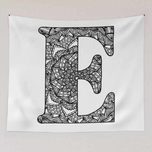 Item preview, Mandala Letter E designed and sold by lizashev.