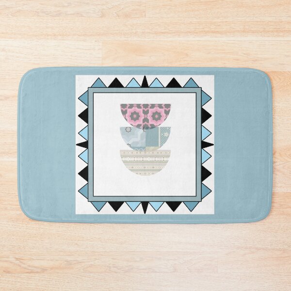 Item preview,   Art design Geometric pattern in blue, pink colours. designed and sold by fuzzyfox.