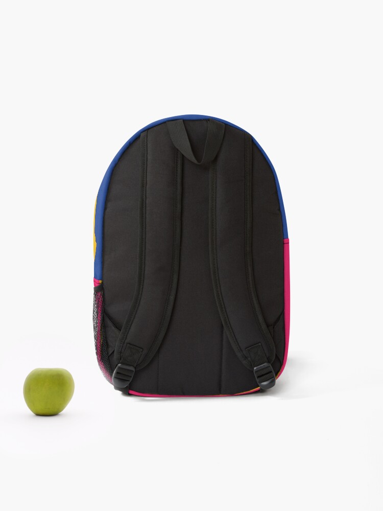 Thumbnail 2 of 3, Backpack, Multi Coloured Stripes designed and sold by Pinnypin.