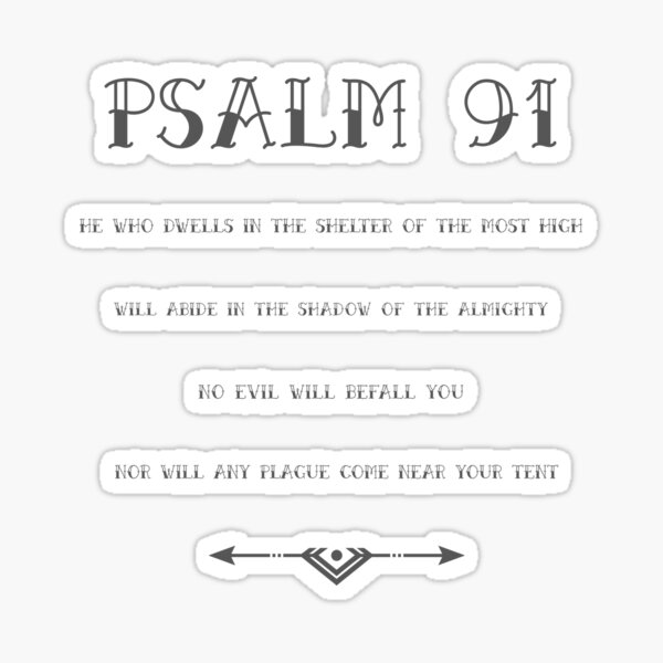 Psalm 91 Stickers Redbubble