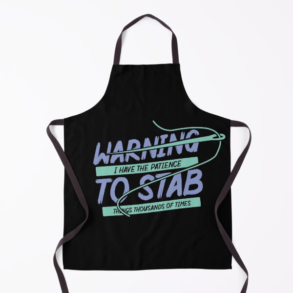 Item preview, Warning I Have The Patience To Stab Things Thousands Of Times | Cross Stitch Needlepoint designed and sold by Dancing Dolphin Crafts.