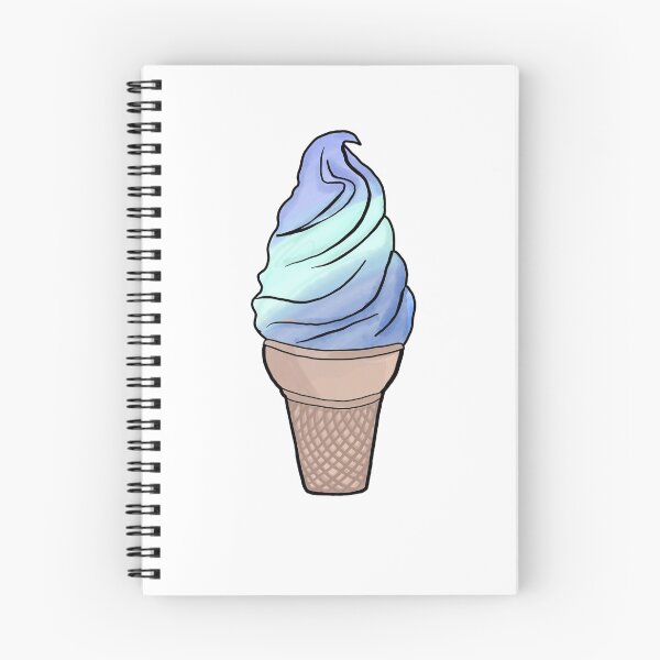 Item preview, Blue watercolor icecream designed and sold by Christiana Nicole.