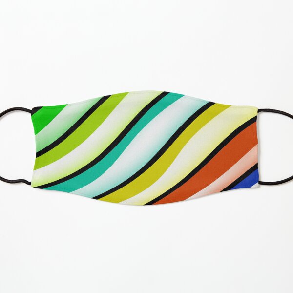 Wavy coloured stripes! Kids Mask