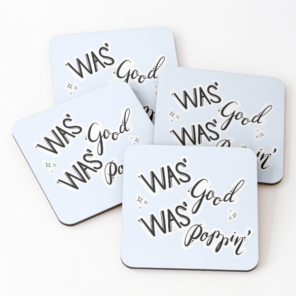 Item preview, Was' Good Was' Poppin' Hand Lettering with Sparkles designed and sold by Winvalerie.